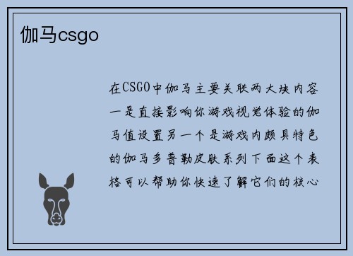 伽马csgo